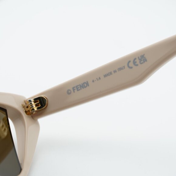 Fendi FE40009I 57J Sunglasses Shiny Brown Cat Eye Frame, Brown Lenses main image 10